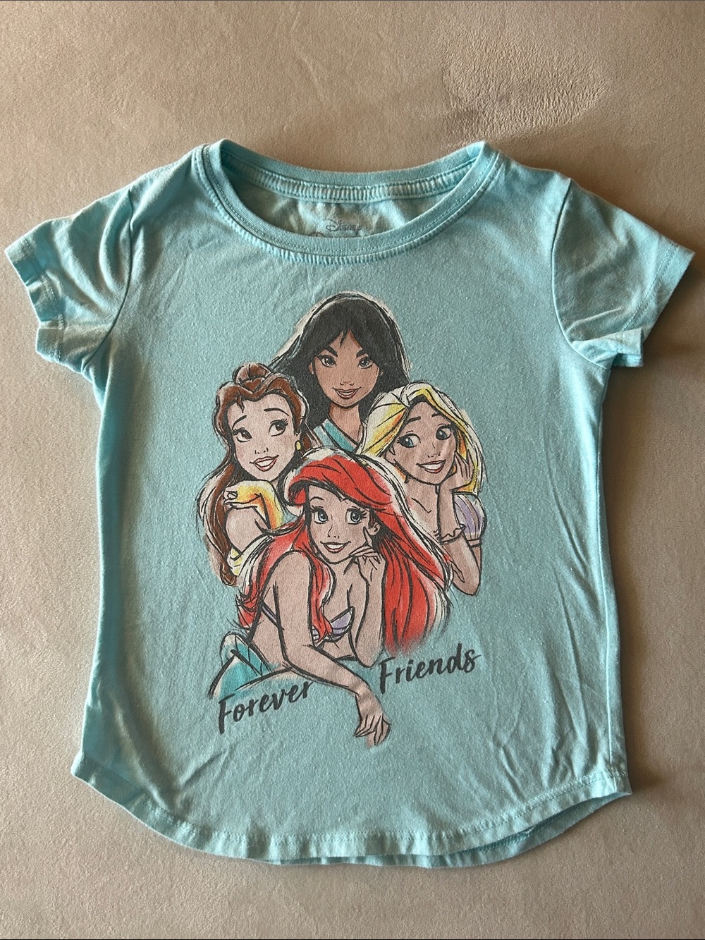 Disney Light Blue 'Forever Friends' Princess Graphic Tee